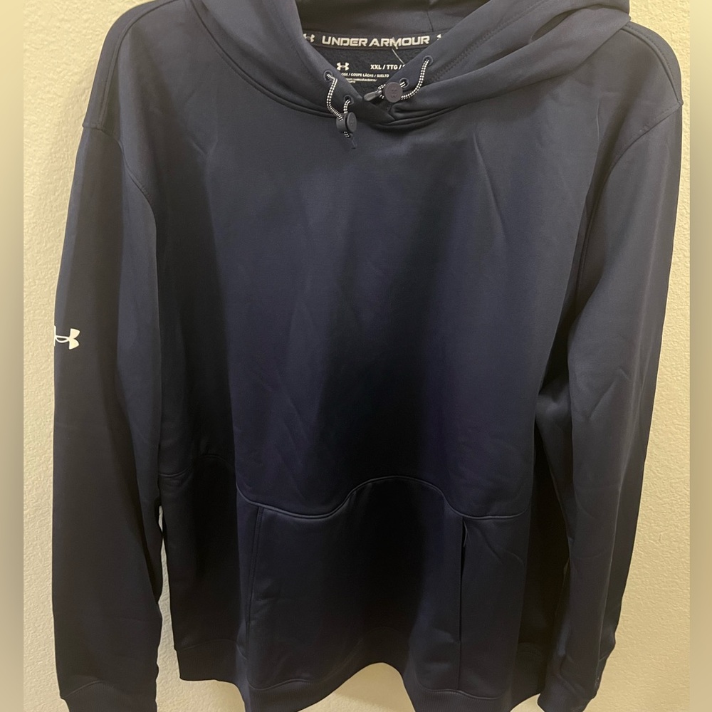 Under Armour Storm Women’s Fleece Pocket Midnight Navy Blue Hoodie Size XXL - Picture 5 of 5